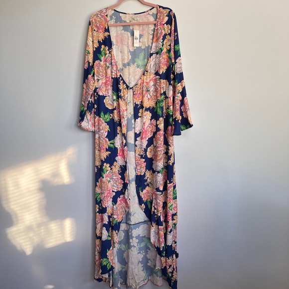 NWT Maaji Sustainable Midnight Garden Wrap Style Aubree Kimono S - Picture 16 of 16